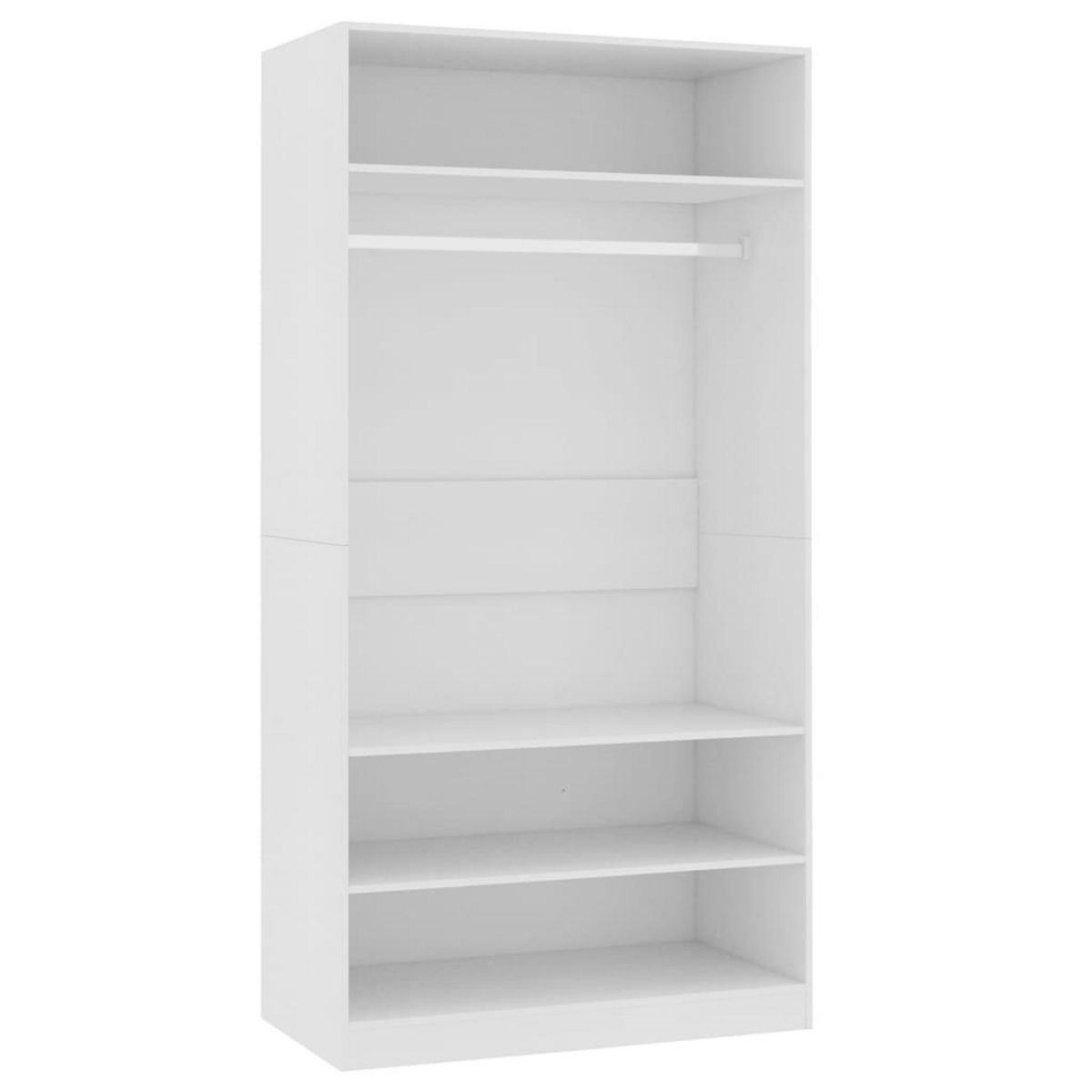 VIDAXL Garde-robe Blanc 100 x 50 x 200 cm Bois d'ingenierie