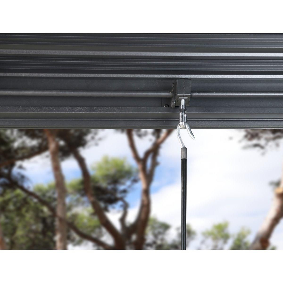 Lot rideaux  + moustiquaires pour tonnelle fusain 4x3 m 