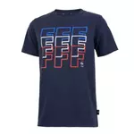 FFF T-shirt Bleu Junior Equipe de France. Coloris disponibles : Bleu