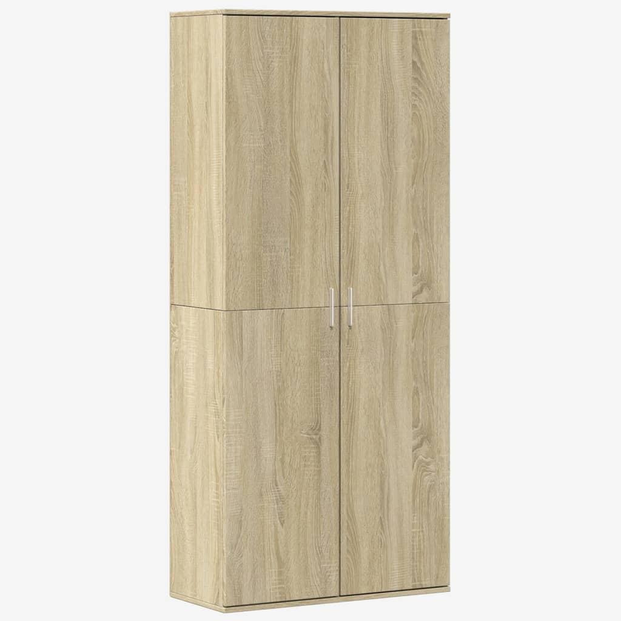 Voir la diapositive 2 : VIDAXL Buffet haut chene sonoma 80x35x180 cm bois d'ingenierie