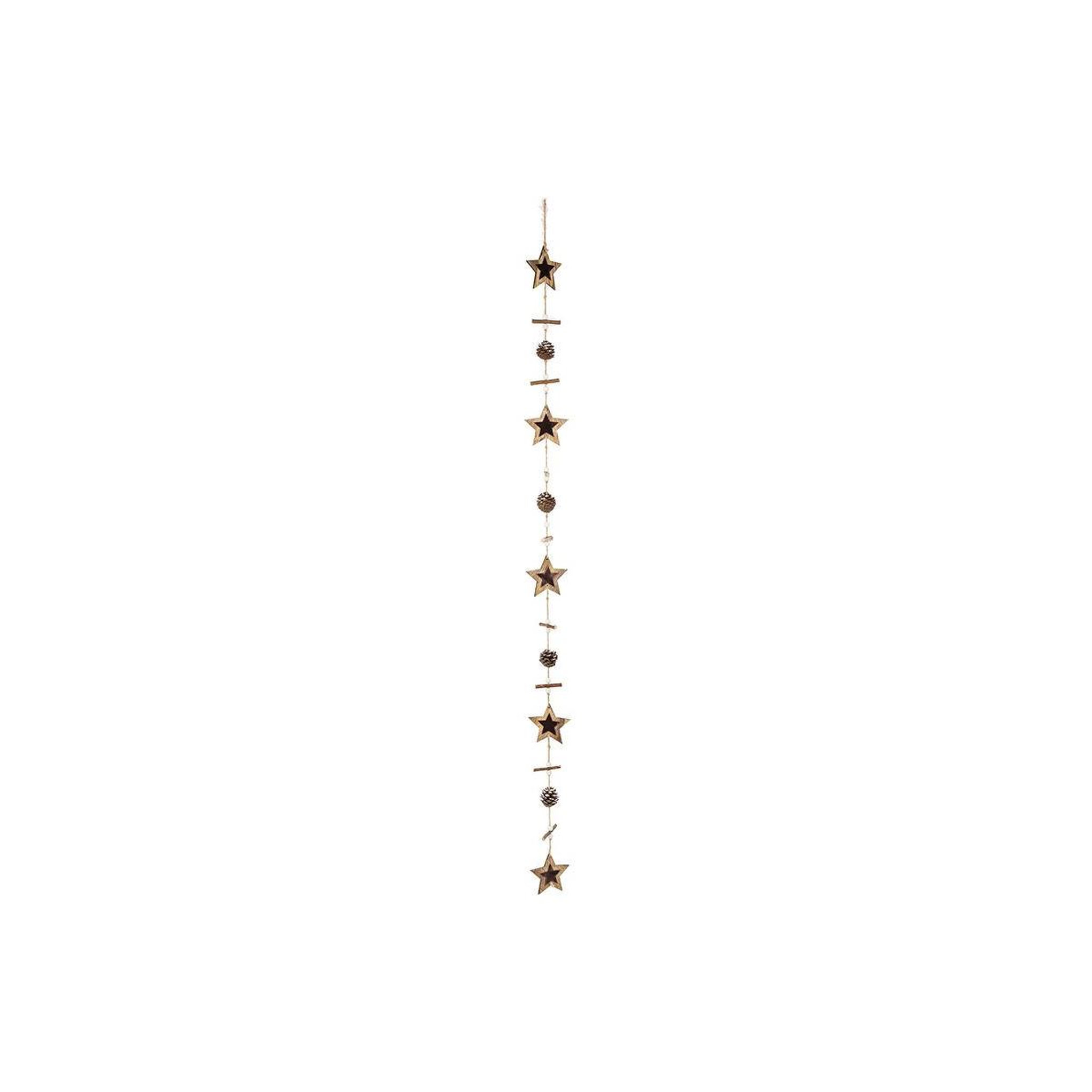 FEERIC LIGHT & CHRISTMAS Guirlande de noël étoiles  hors piste  125cm naturel
