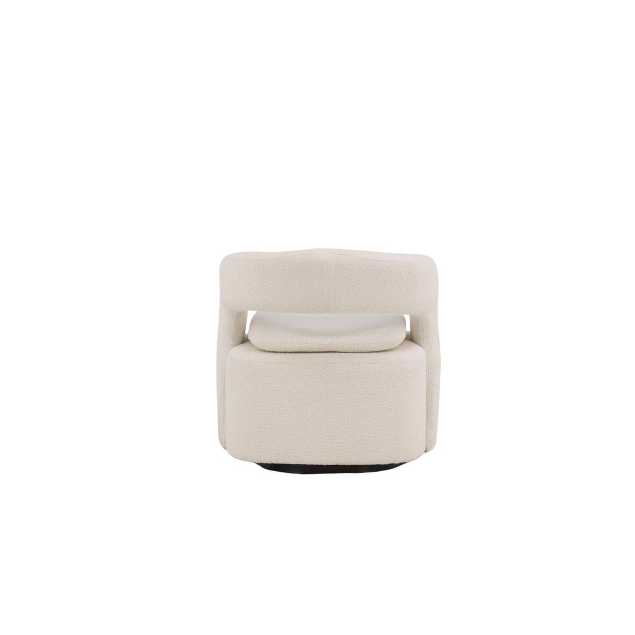 Voir la diapositive 5 : Paris Prix Fauteuil design bouclette  laurel  71cm blanc