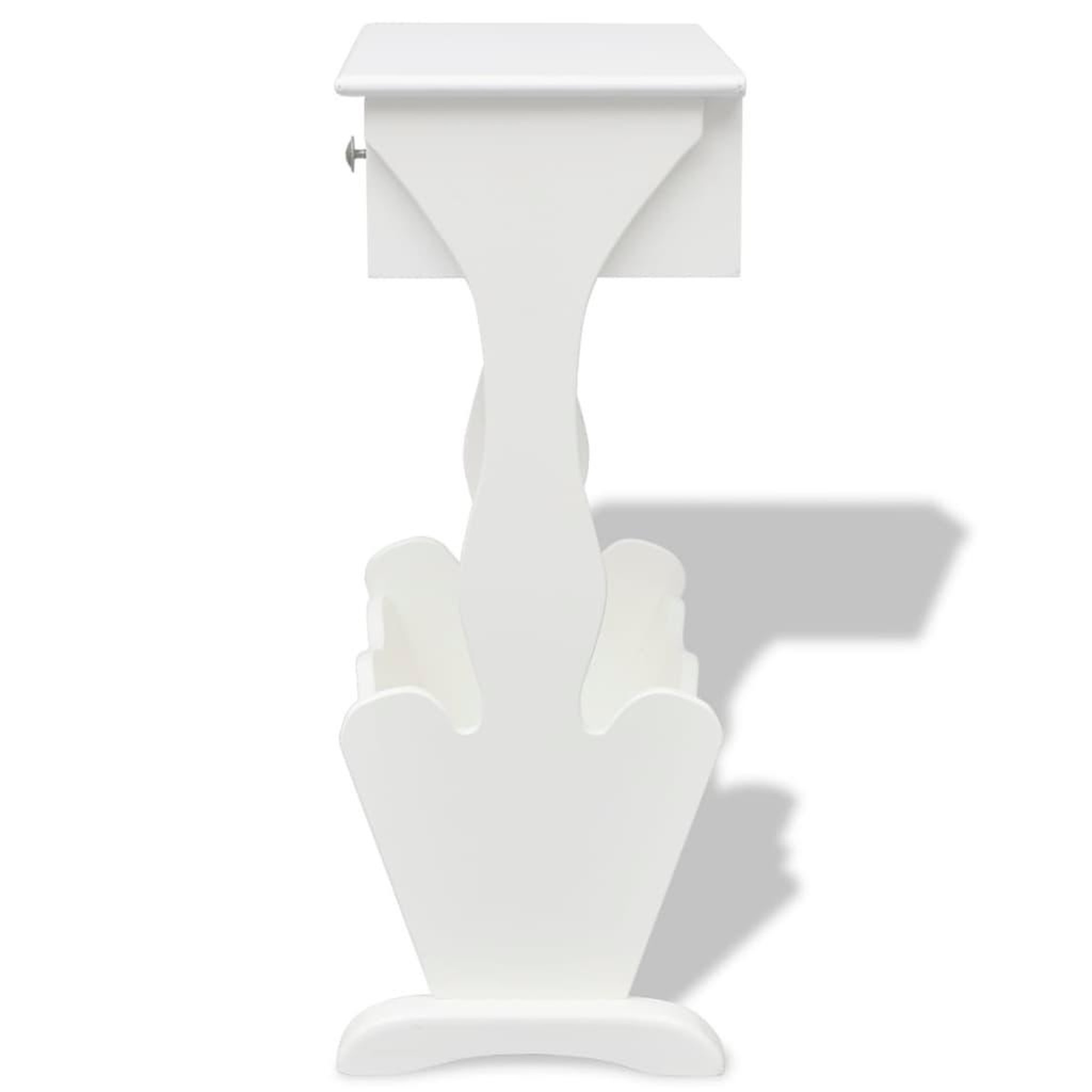 Voir la diapositive 5 : VIDAXL Porte-revues melrose blanc
