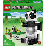 LEGO Minecraft 21245 Le refuge panda, Jouet de Maison Amovible, avec Figurines Animaux et Squelette
