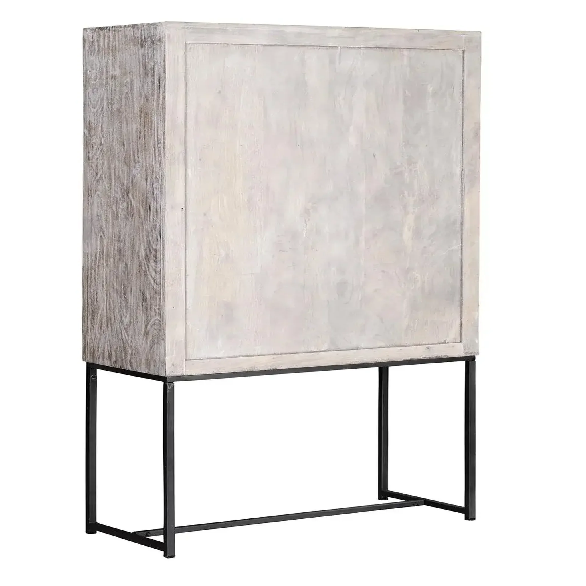 Voir la diapositive 5 : GINER Y COLOMER SL Vaisselier en bois de manguier 85 cm style ethnique boho sculpté