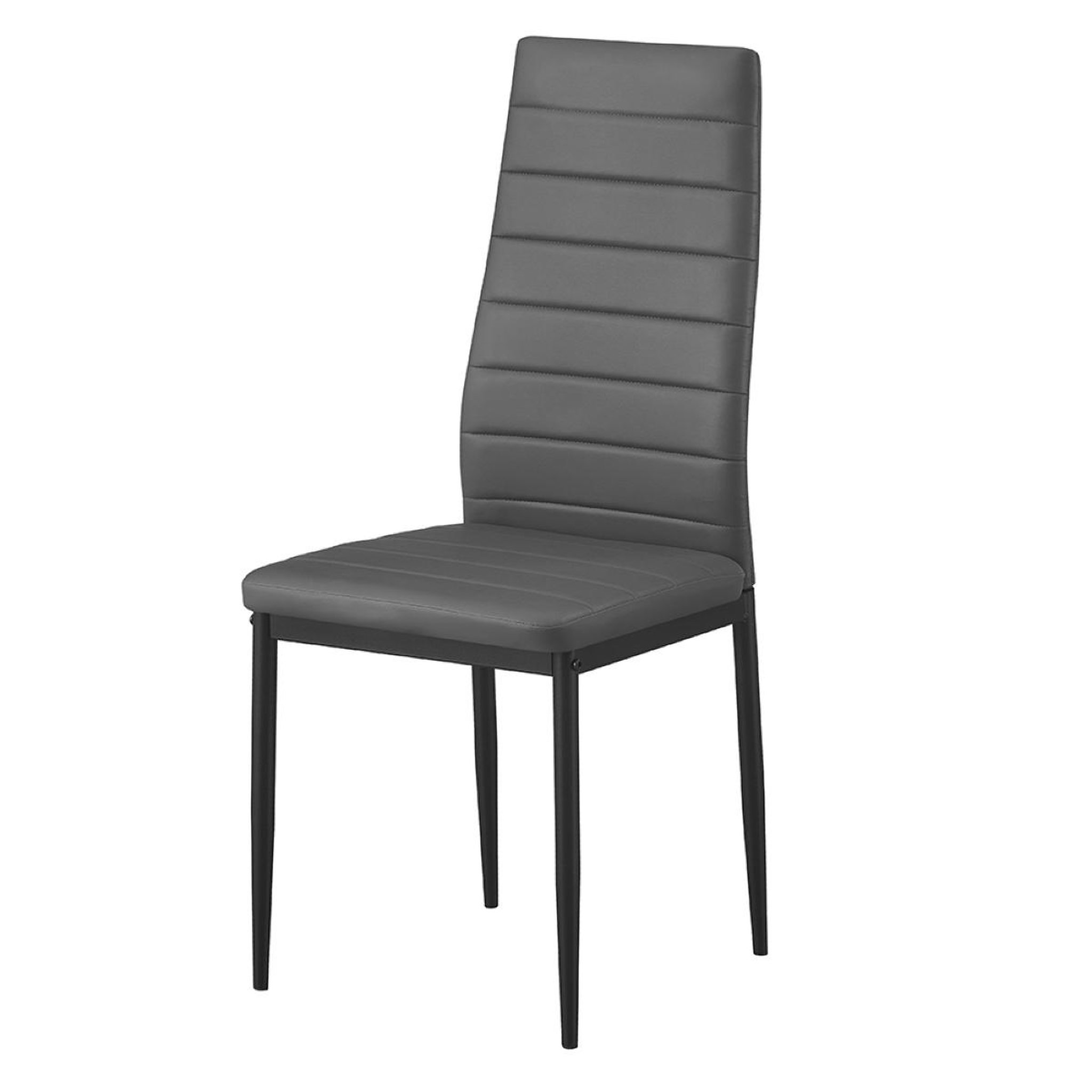 JLC KREATION Chaise moderne grise en pu oskar ( lot  de 4 )