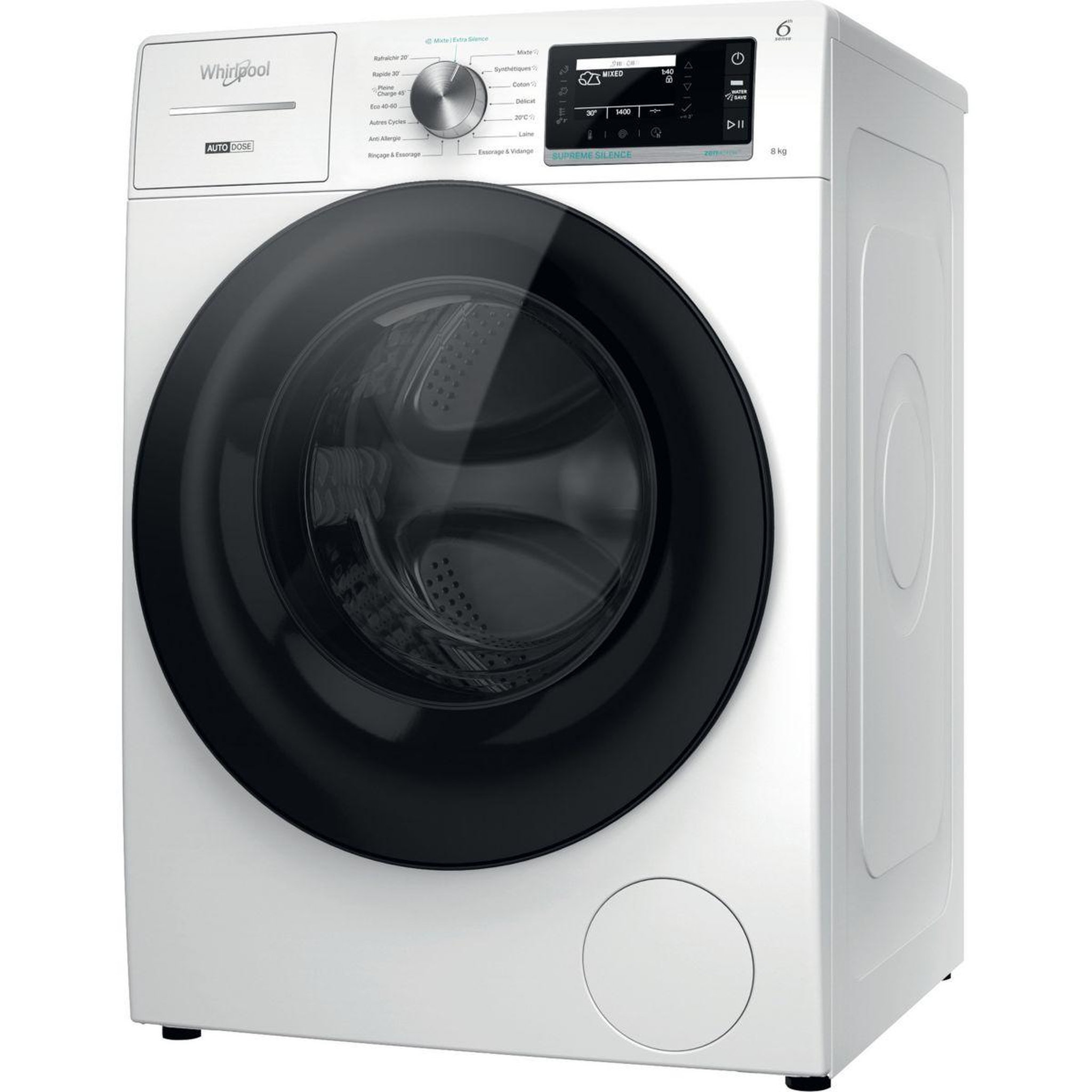 Voir la diapositive 2 : Whirlpool Lave linge hublot w8x89adsilencefr