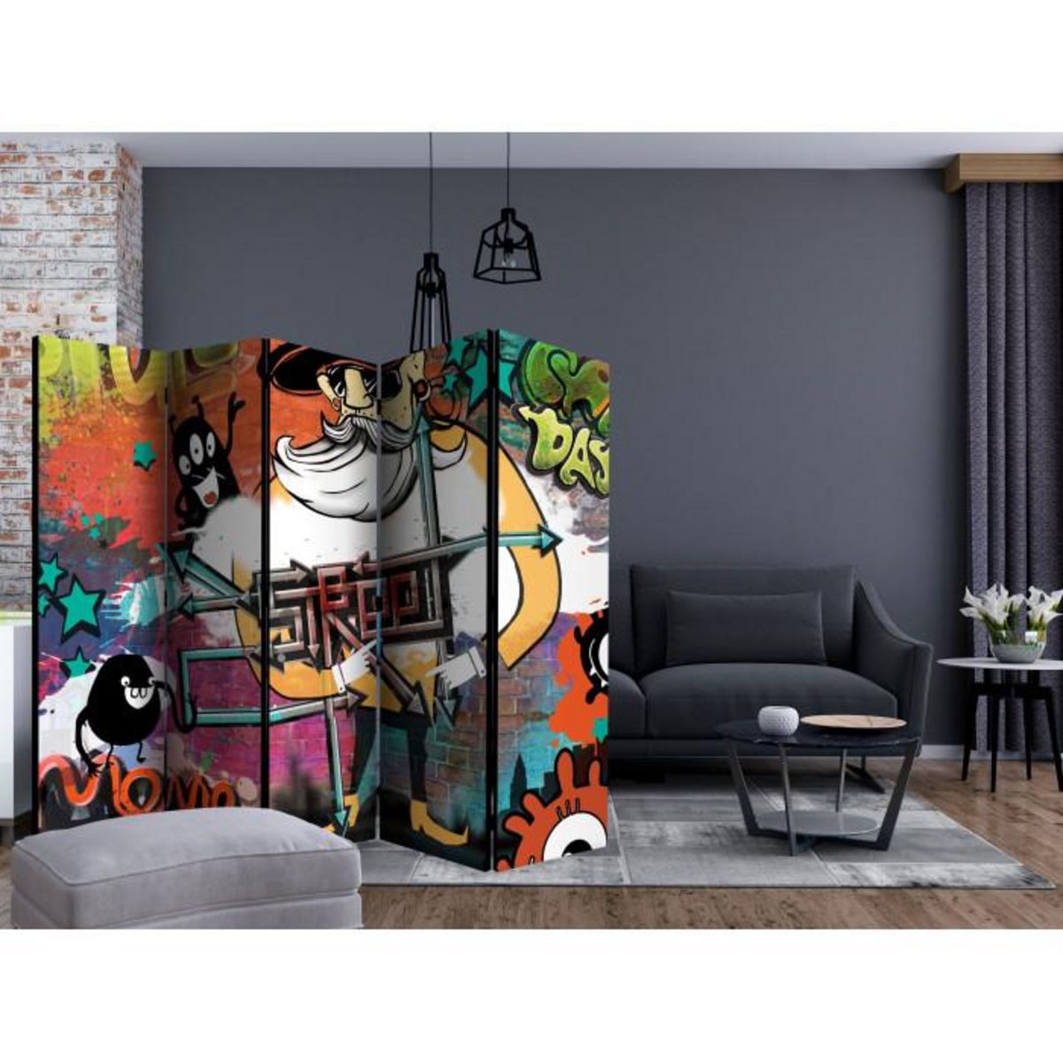Paris Prix Paravent 5 Volets  Street Movie  172x225cm