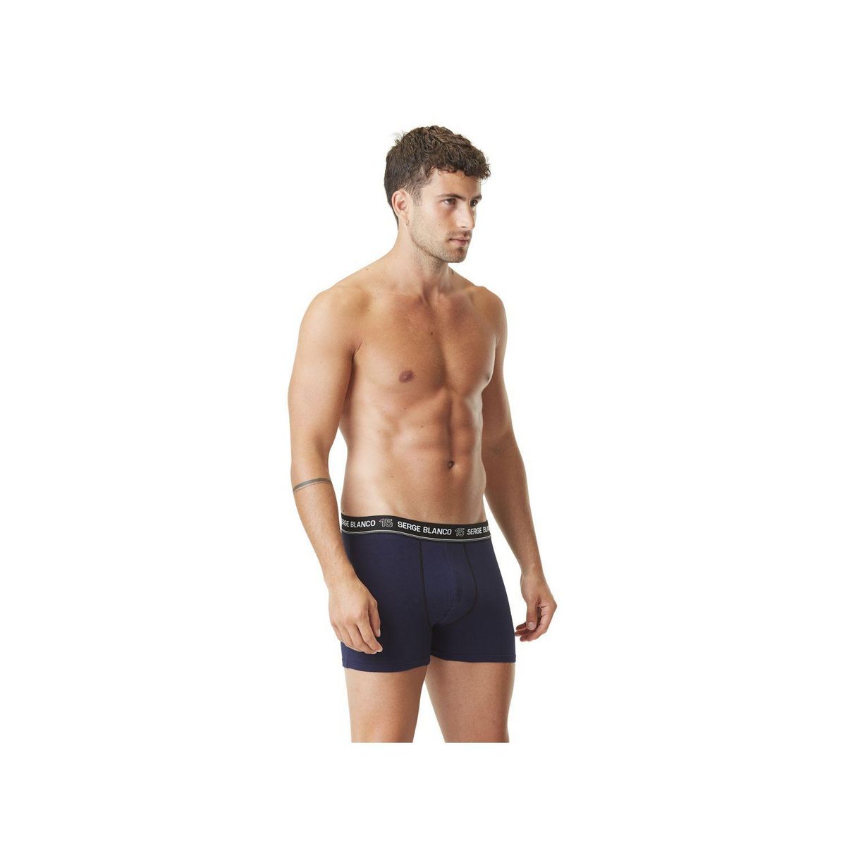 SERGE BLANCO Lot de 2 Boxers homme avec surpiqûres Class