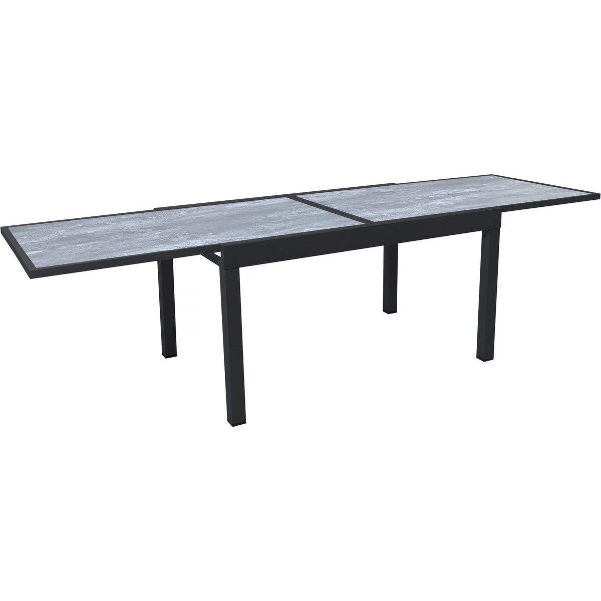 Habitat et Jardin Table de jardin en aluminium extensible  Lagos  - 140/280 x 90 x 76 cm - Gris