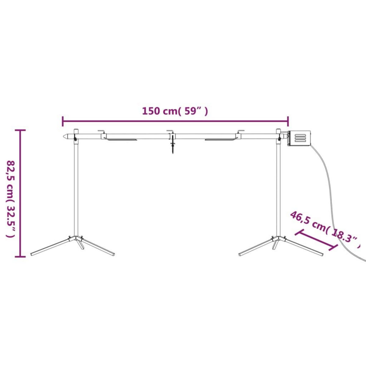 VIDAXL Ensemble de grille et de plateau automatique pour barbecue inox