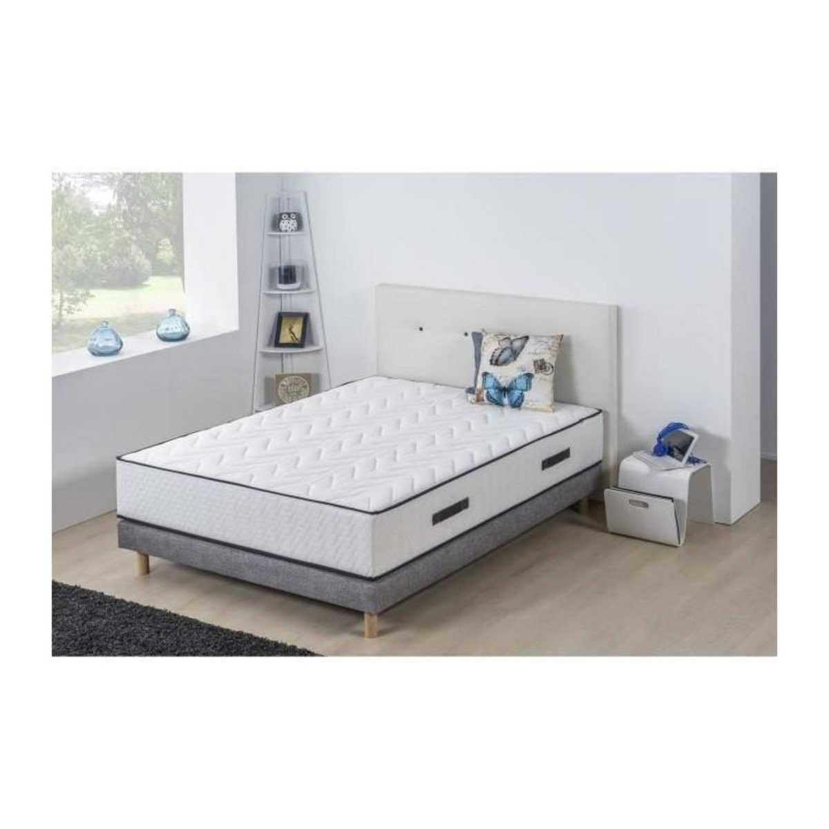 DEKO DREAM HOTEL SEASONS Ensemble matelas + sommier 140x190 cm - Mousse - 25 cm - 5 zones - DEKO DREAM