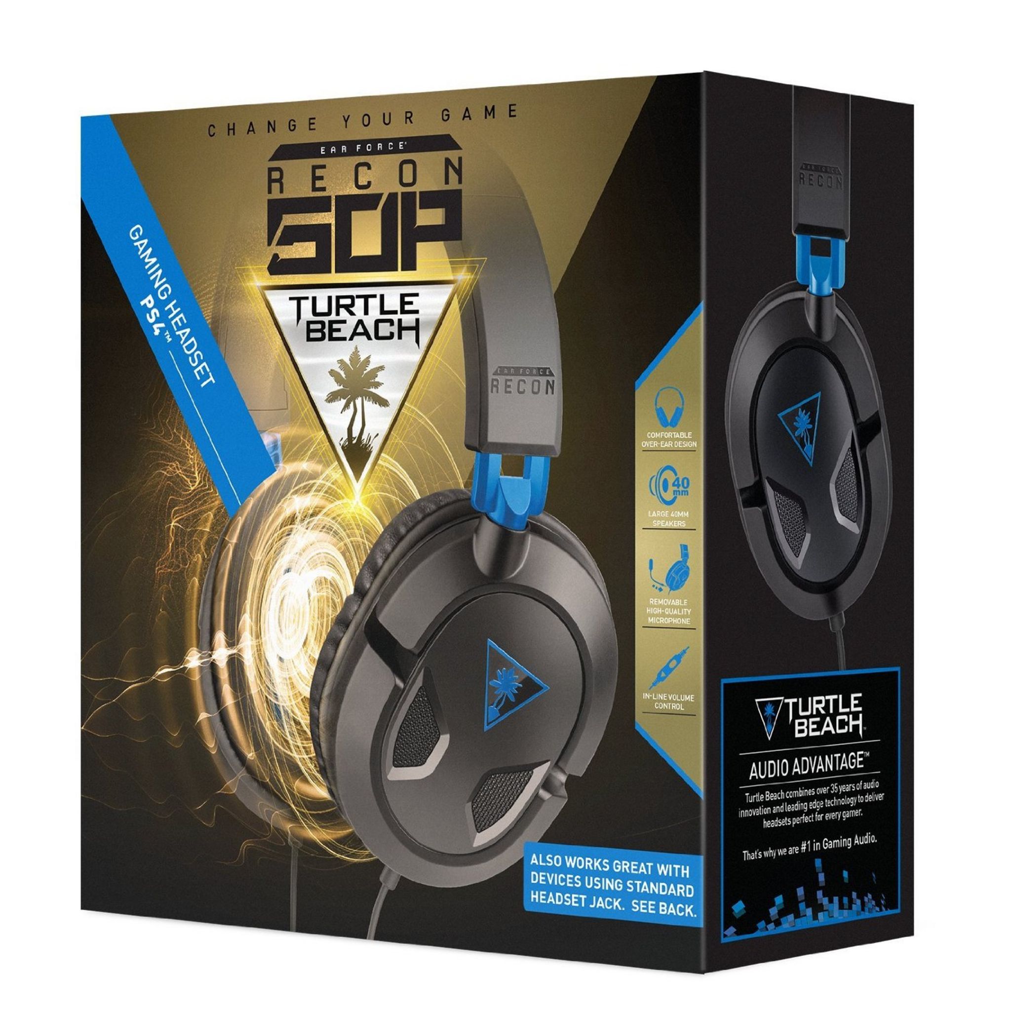 Micro-casque Turtle Beach ear force recon 50P - PS4 - PC - Mac - Appareil Mobile