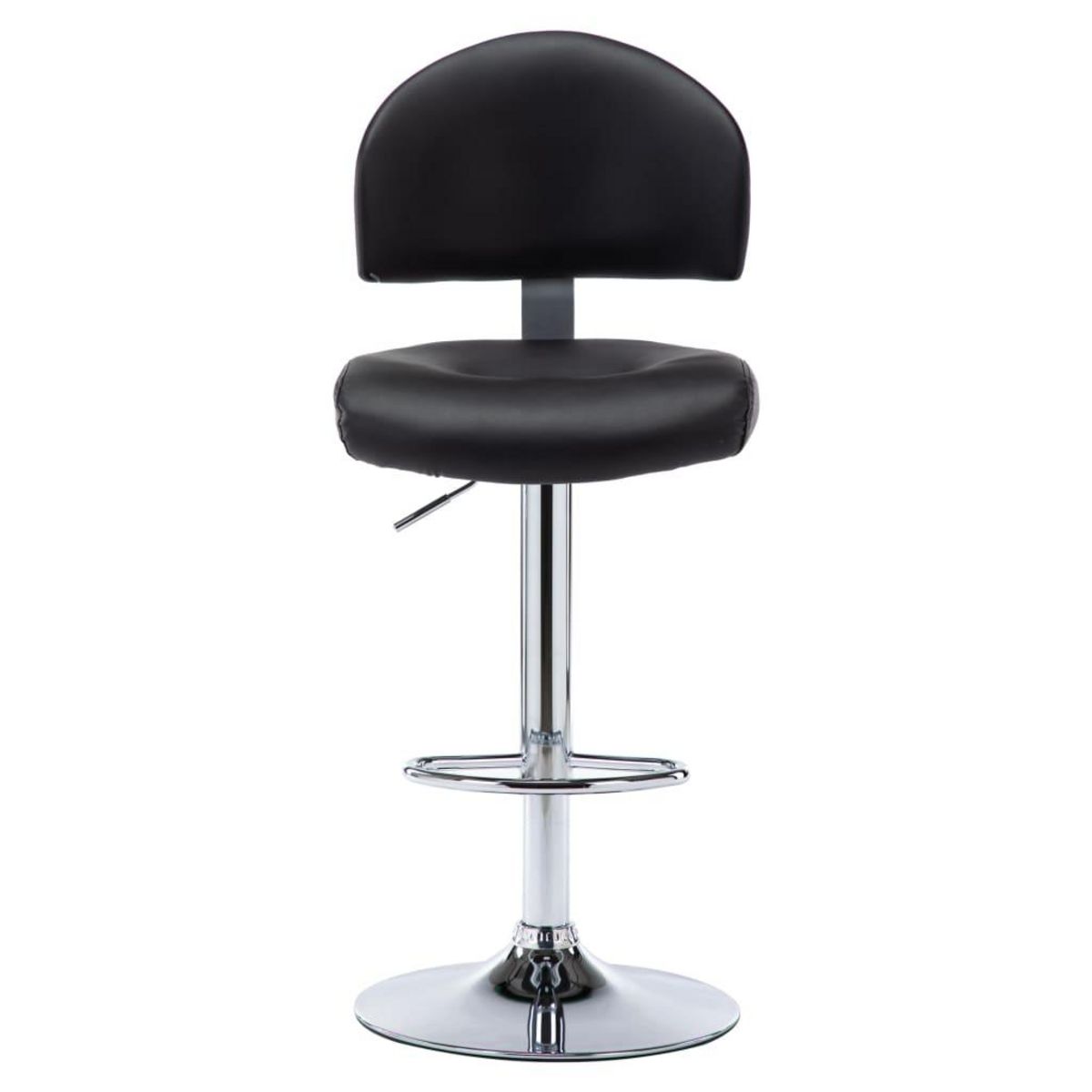 VIDAXL Tabouret de bar Noir Similicuir