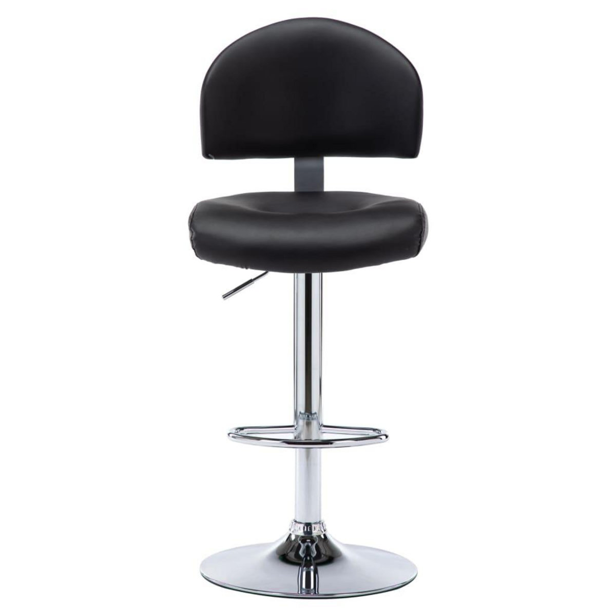 VIDAXL Tabouret de bar Noir Similicuir