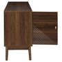 Voir la diapositive 6 : The Home Deco Factory Buffet 2 portes et 2 niches effet noyer TIFFANY - Marron