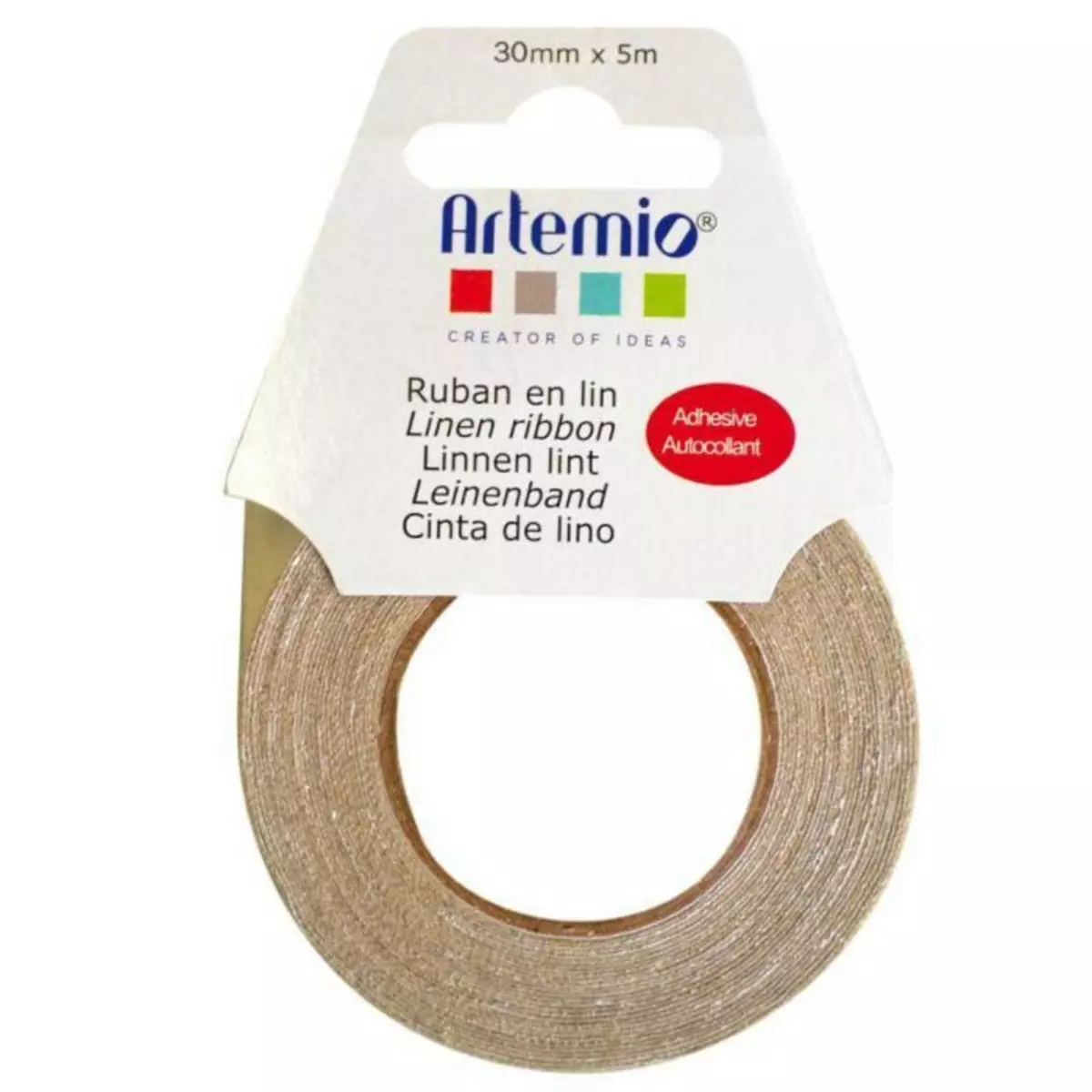 Artémio Fabric Tape (ruban adhesif textile) Ruban lin adhésif 3 cm