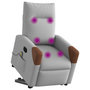 Voir la diapositive 3 : VIDAXL Fauteuil de massage inclinable gris nuage tissu