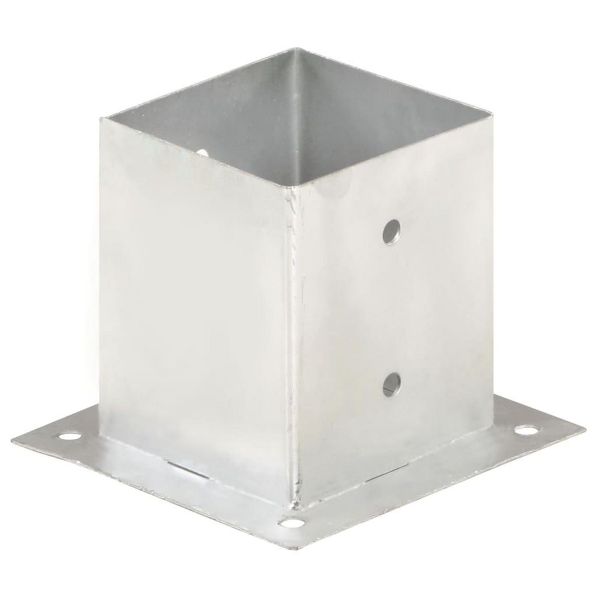 VIDAXL Ancres de poteau 4 pcs Metal galvanise 121 mm