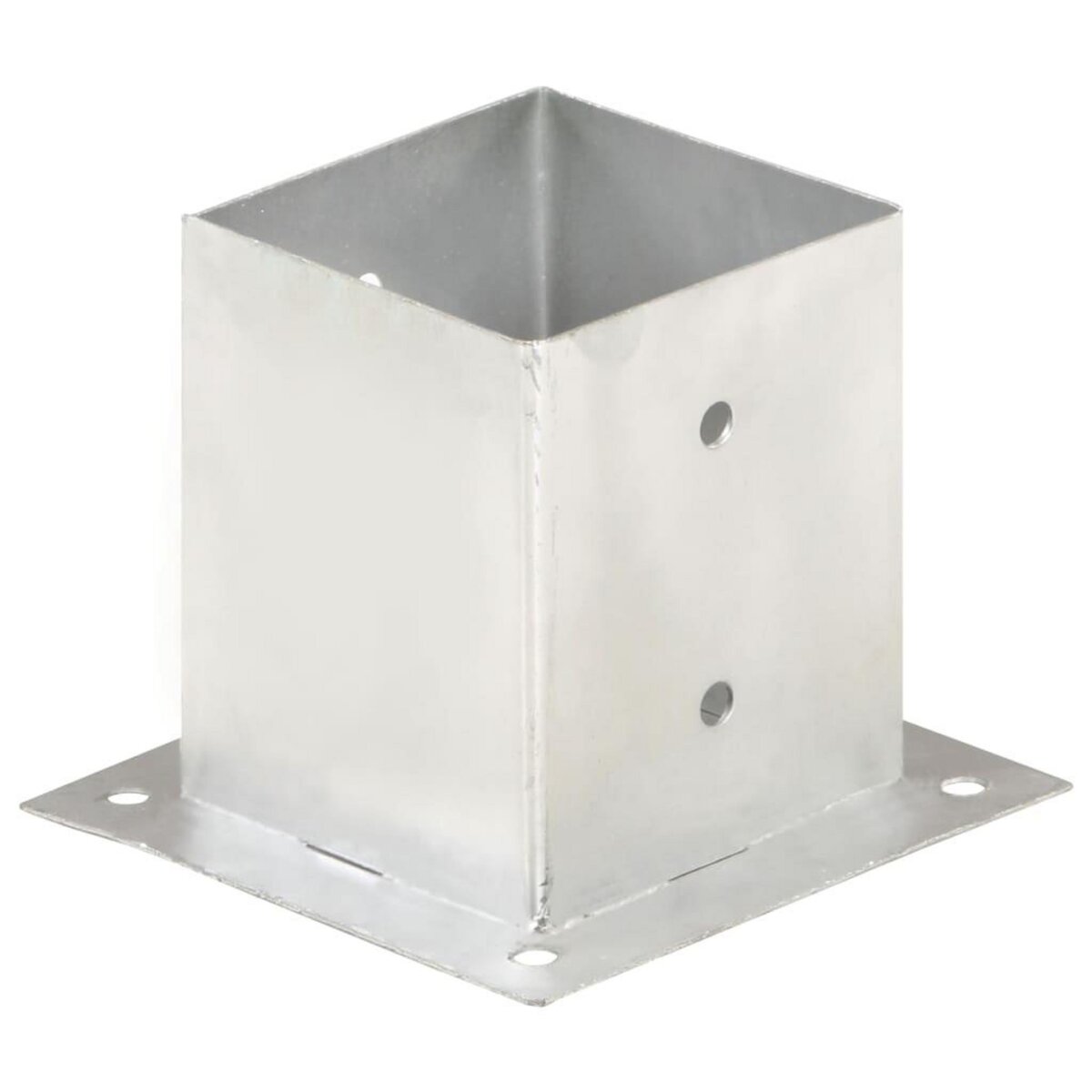 VIDAXL Ancres de poteau 4 pcs Metal galvanise 121 mm