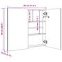 Voir la diapositive 6 : VIDAXL Armoire de salle de bain a miroir LED Chene 80x12x68 cm