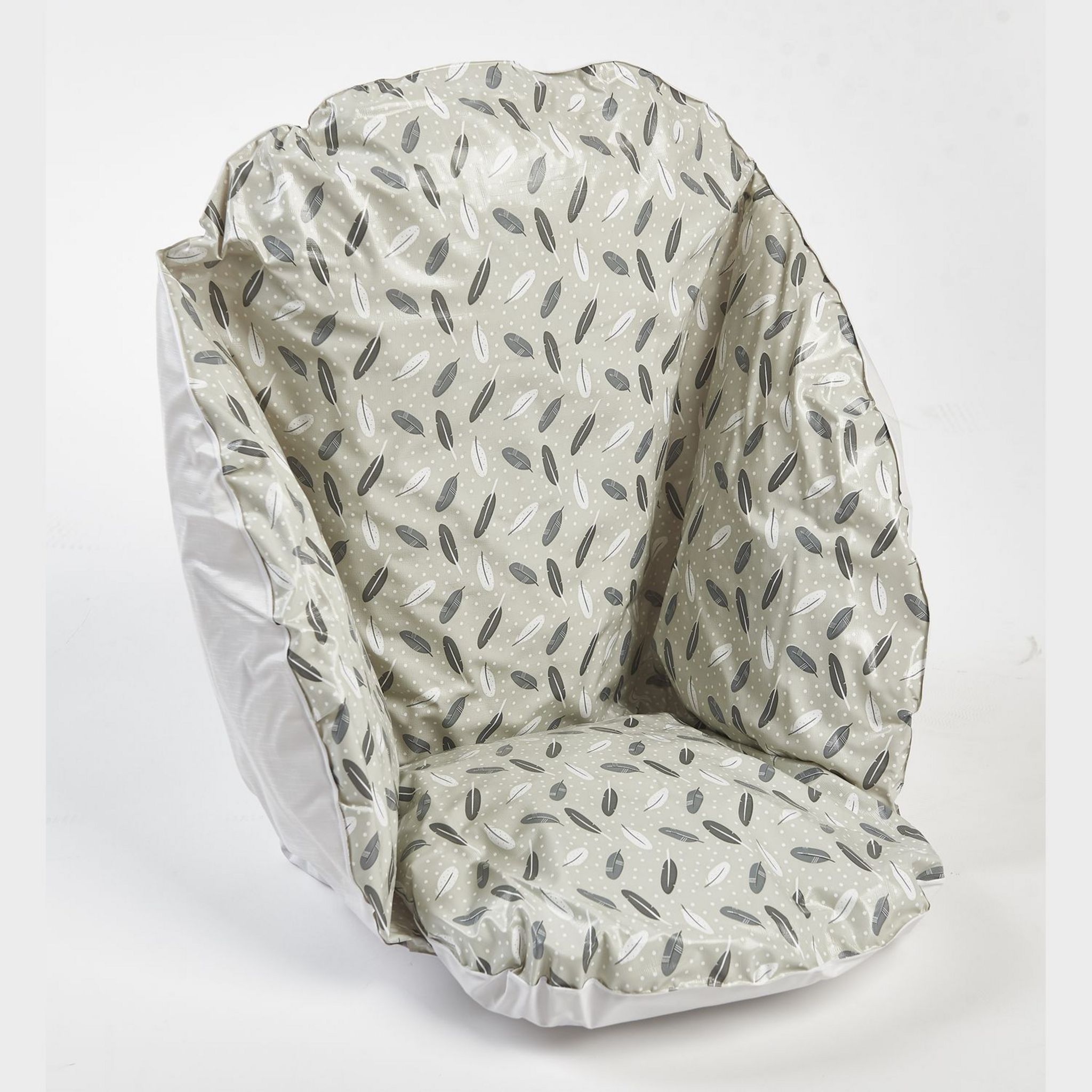 Coussin De Chaise Haute Universel Babycalin - 28x38 Cm, Triangles, PVC, Ouate Polyester - 10
