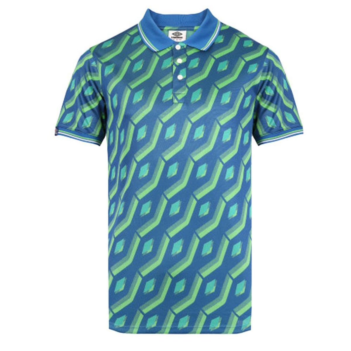 UMBRO Polo Bleu/Vert  Homme Umbro Regale