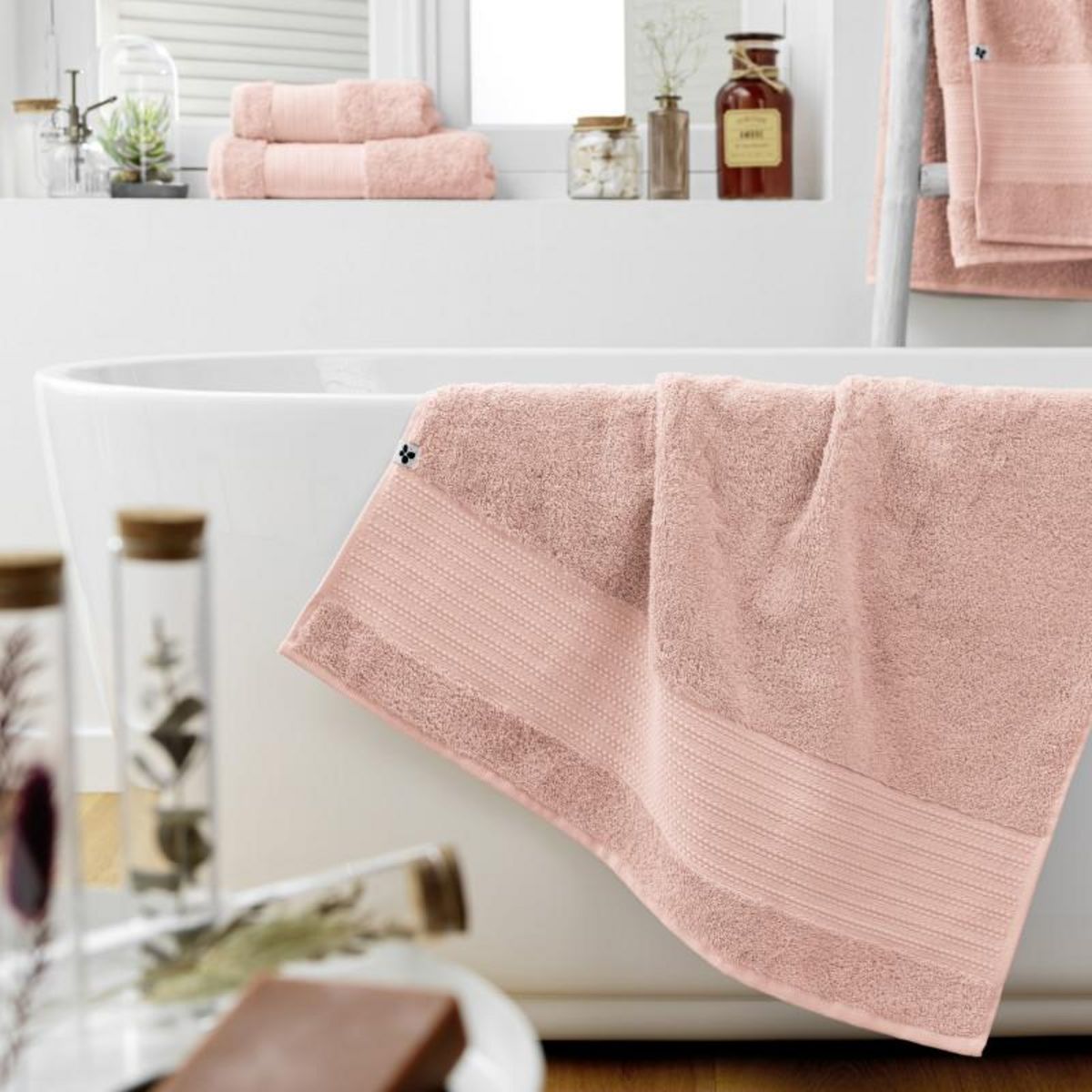L EFFET PAPILLON Drap de douche  Garance  70 x 130 cm / 100% Coton Bio / 600 gr/m² l'Effet Papillon -  - Drap de douche 70 x 130 cm