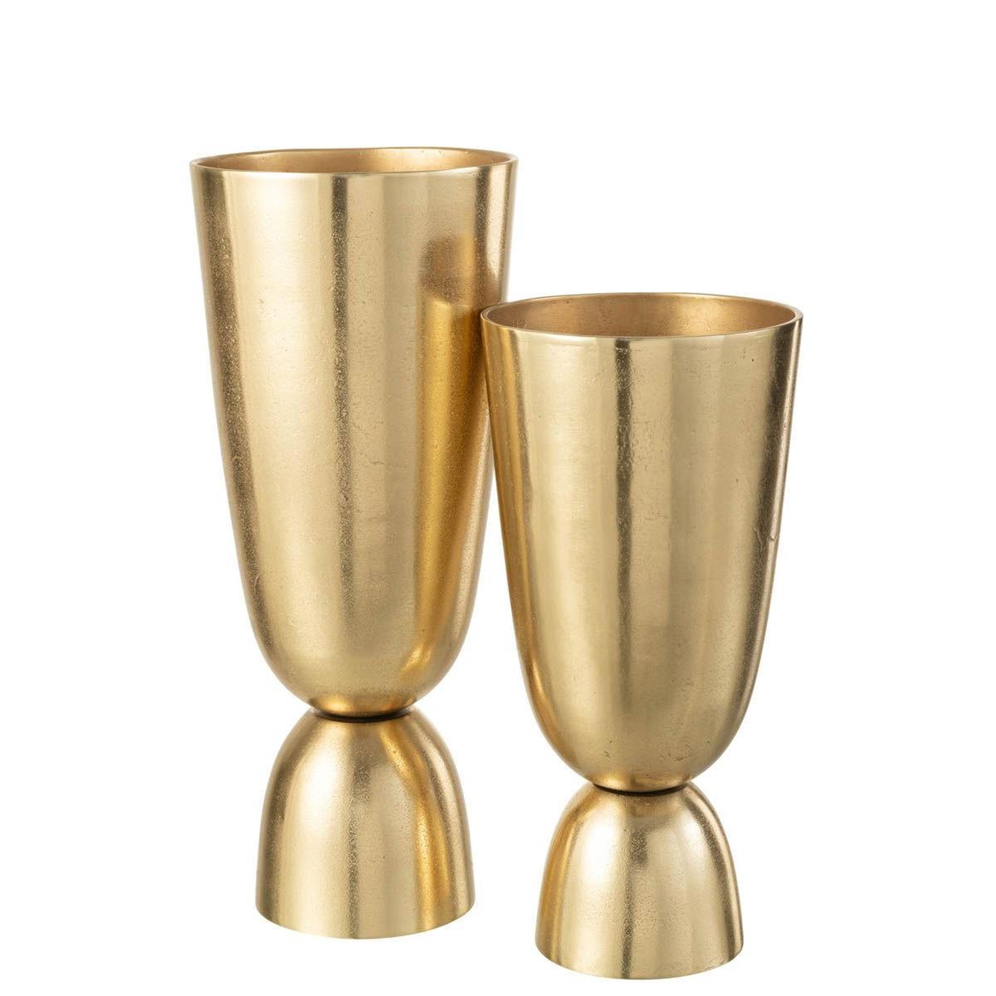 Voir la diapositive 2 : J-LINE Vase Déco Design  Thor  40cm Or