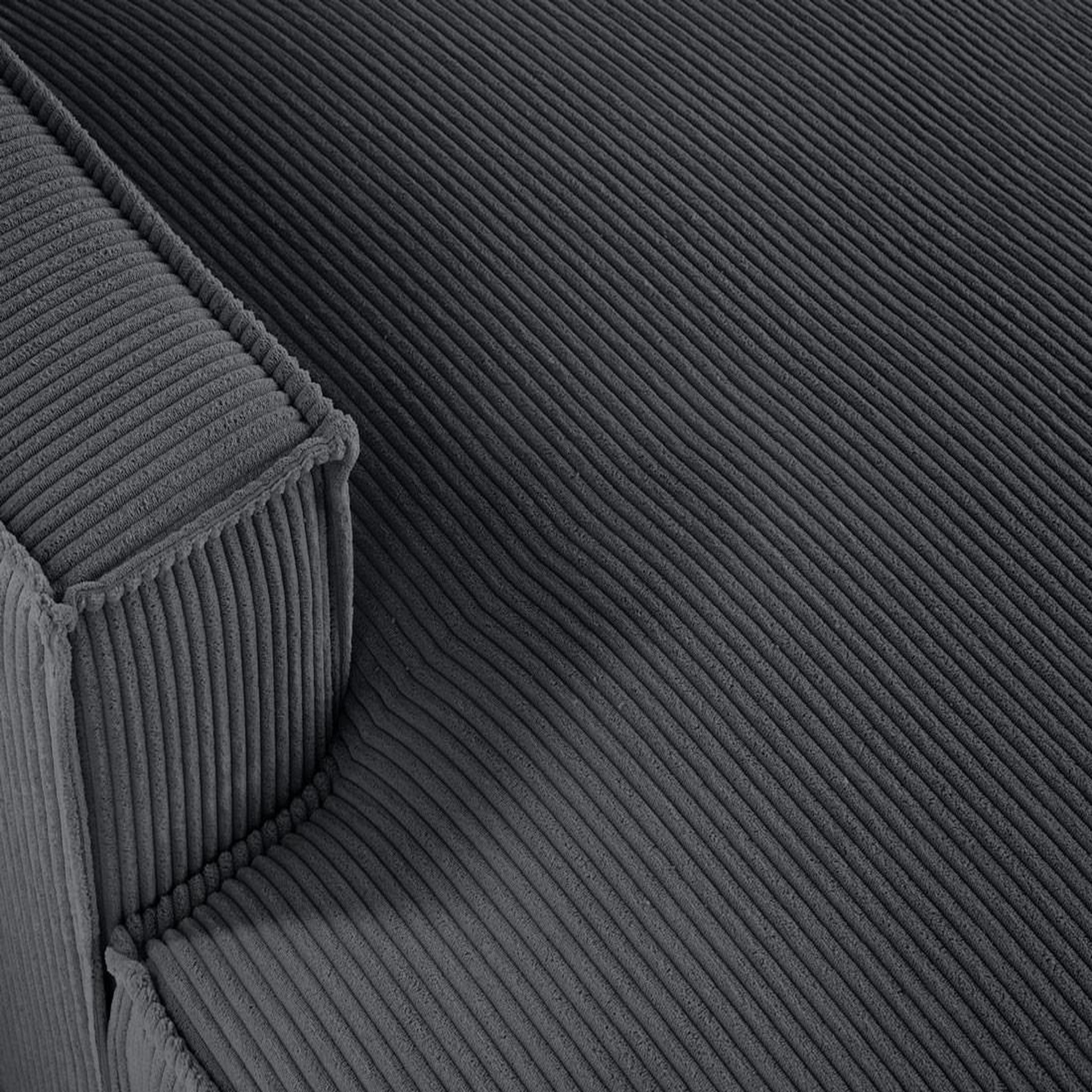 Voir la diapositive 6 : LISA DESIGN Spiaggia - canapé panoramique d'angle droit - 7 places - en velours côtelé