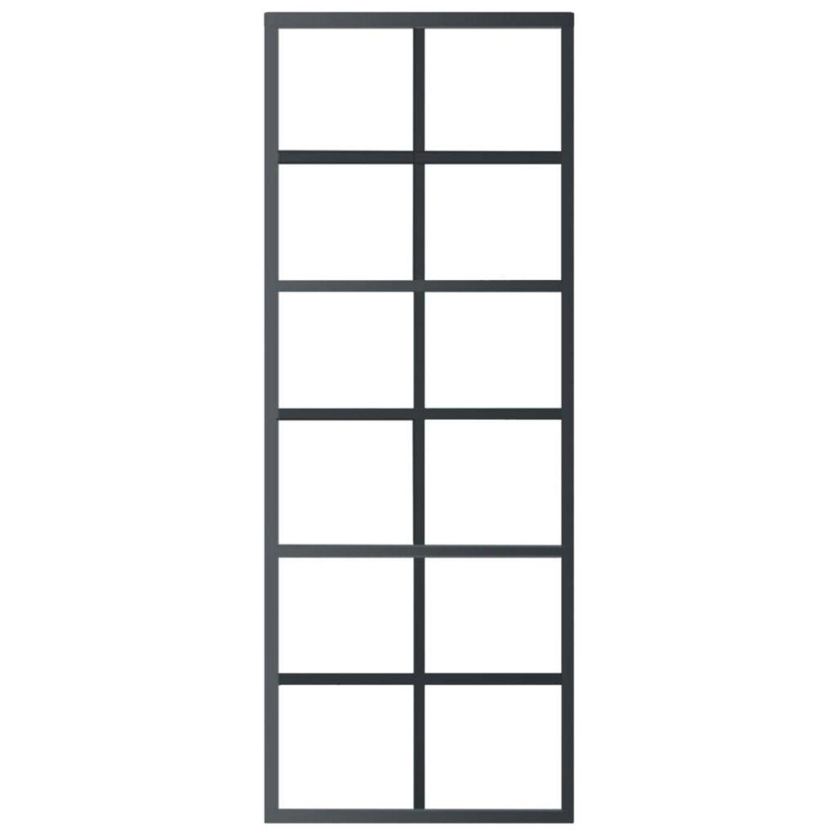 VIDAXL Porte coulissante et quincaillerie Verre ESG/Aluminium 76x205cm