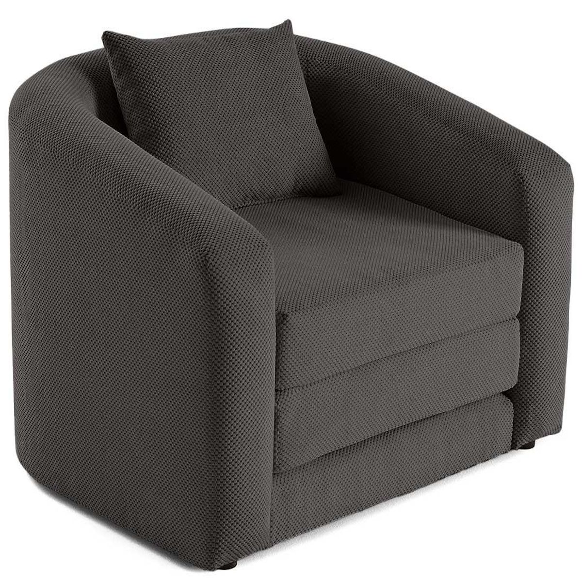 BEST MOBILIER Nuvia - canapé convertible déplimousse 1 place en velours texturé