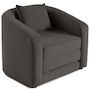 Voir la diapositive 2 : BEST MOBILIER Nuvia - canapé convertible déplimousse 1 place en velours texturé
