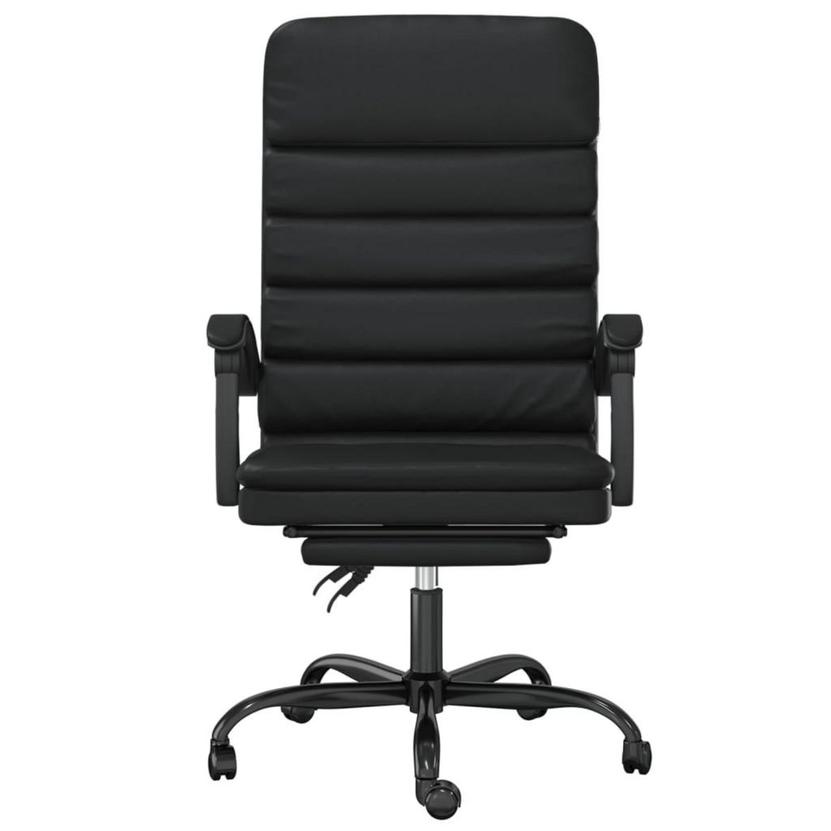 VIDAXL Fauteuil de massage inclinable de bureau Noir Similicuir