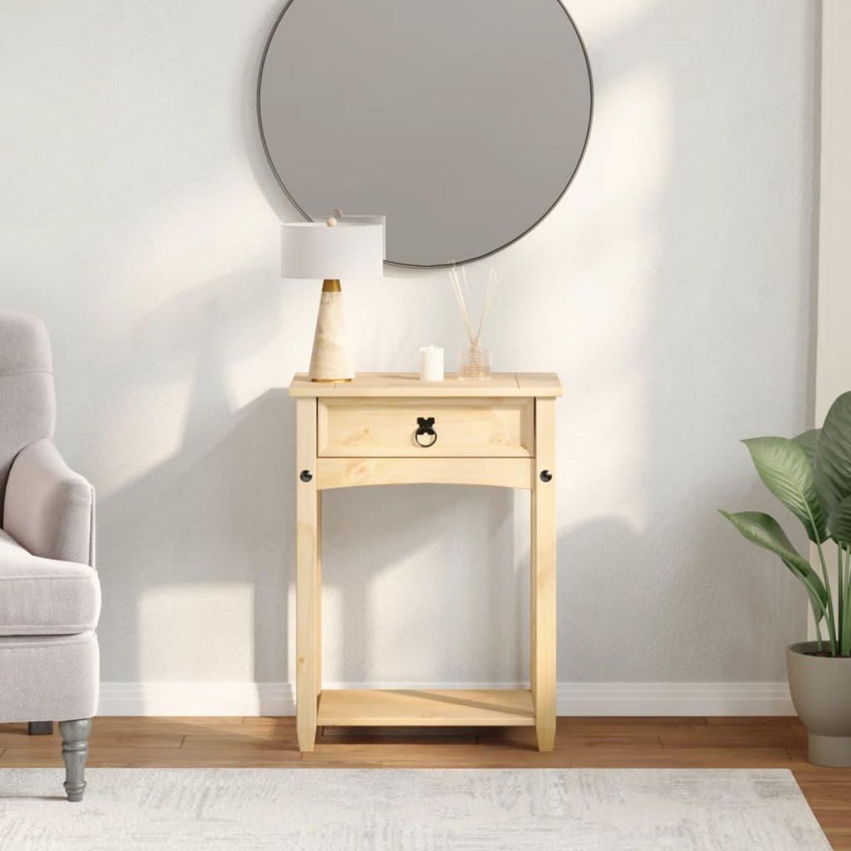 VIDAXL Table console  55x35x73 cm bois de pin massif