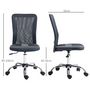 Voir la diapositive 2 : VINSETTO Vinsetto Chaise de bureau ergonomique hauteur réglable piètement chromé pivotant 360° revêtement gris foncé
