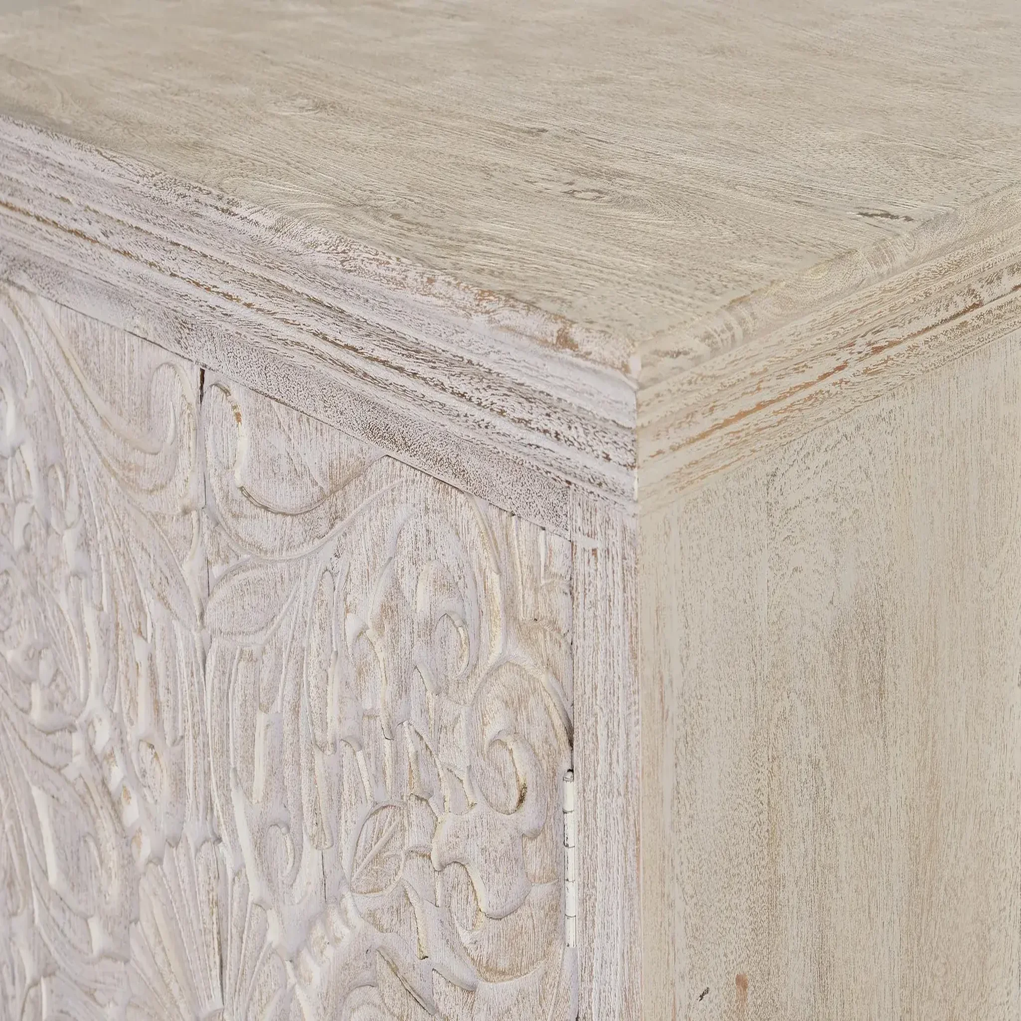 Voir la diapositive 3 : GINER Y COLOMER SL Commode en bois de manguier 90 cm style rustique provençal avec touche ethnique