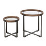 Voir la diapositive 2 : Paris Prix Lot de 2 Tables d'Appoint en Verre  Luki  60cm Naturel
