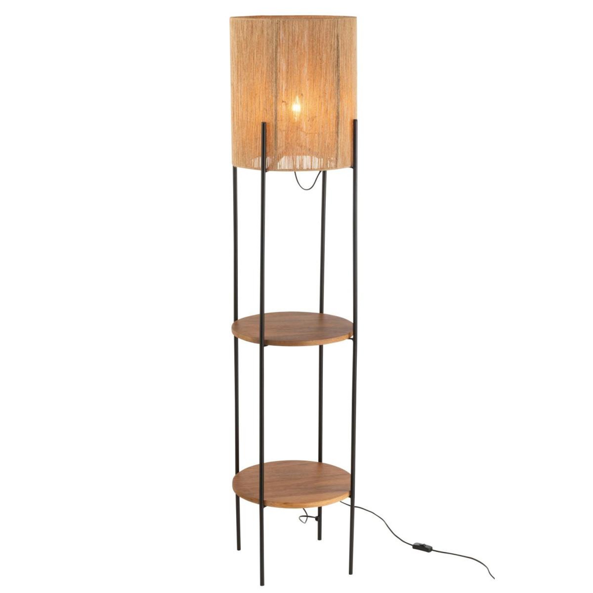Voir la diapositive 4 : J-LINE Lampadaire en bois  manguier  160cm naturel