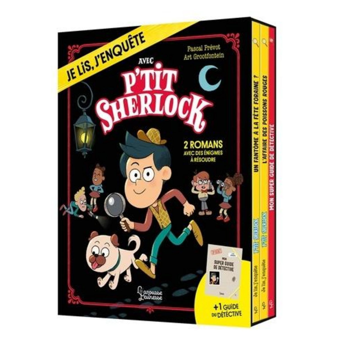 P'TIT SHERLOCK : COFFRET EN 3 VOLUMES. UN FANTOME A LA FETE FORAINE ? ; L'AFFAIRE DES POISSONS ROUGES ; MON SUPER GUIDE DE DETECTIVE, Prévot Pascal