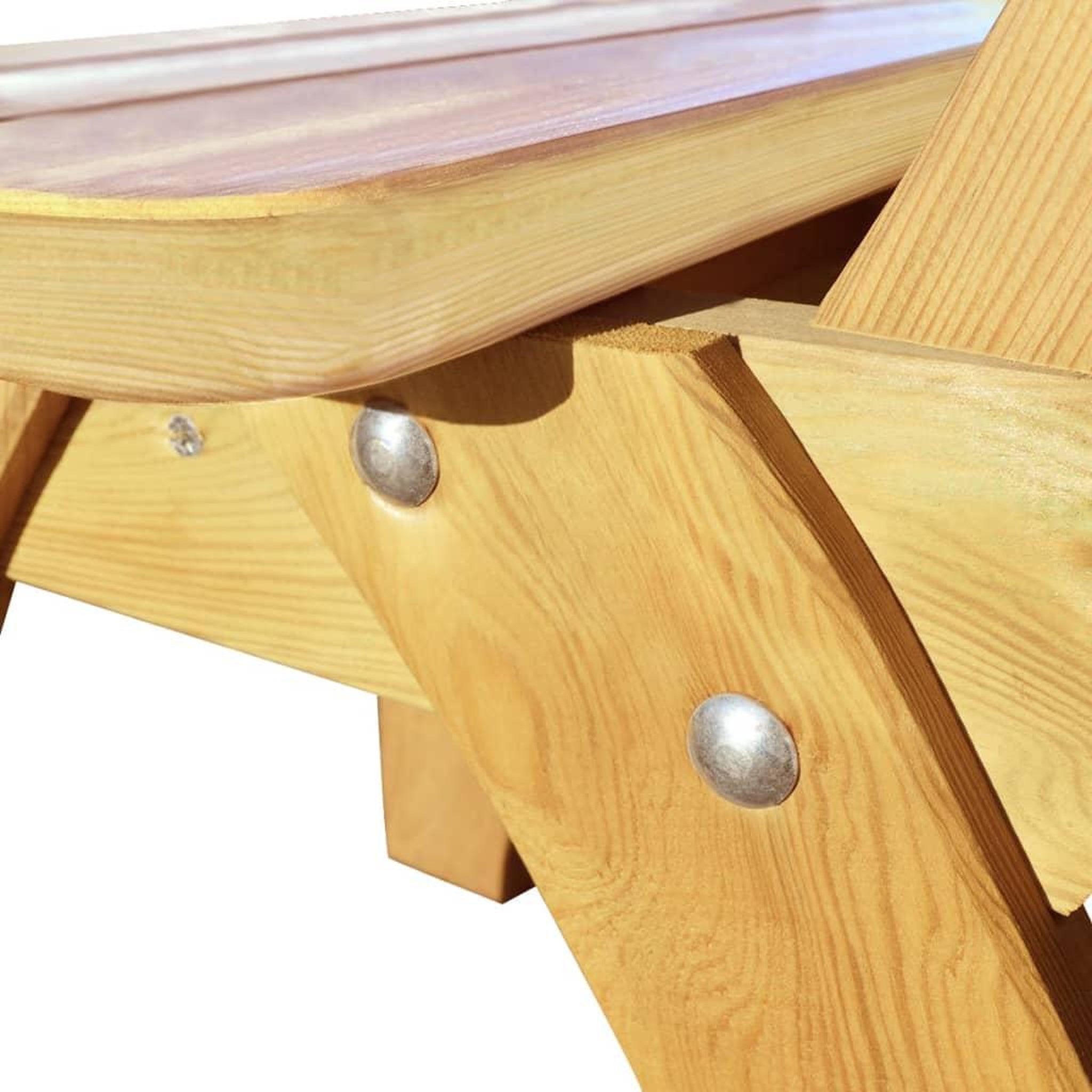 Voir la diapositive 3 : VIDAXL Chaises de jardin lot de 2 pinede impregnee