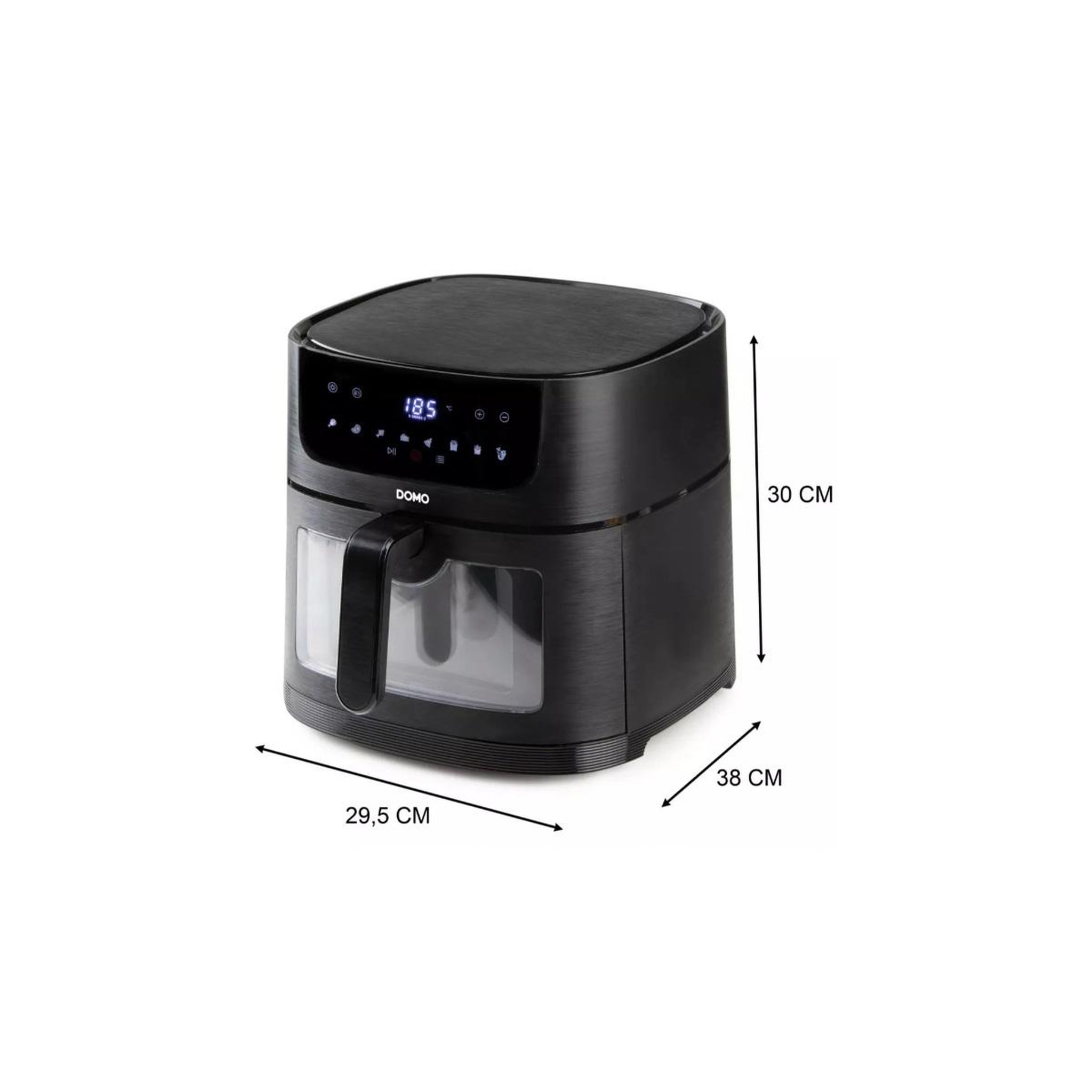 Voir la diapositive 3 : Domo Friteuse sans huile 8l 1800w noir - do543fr