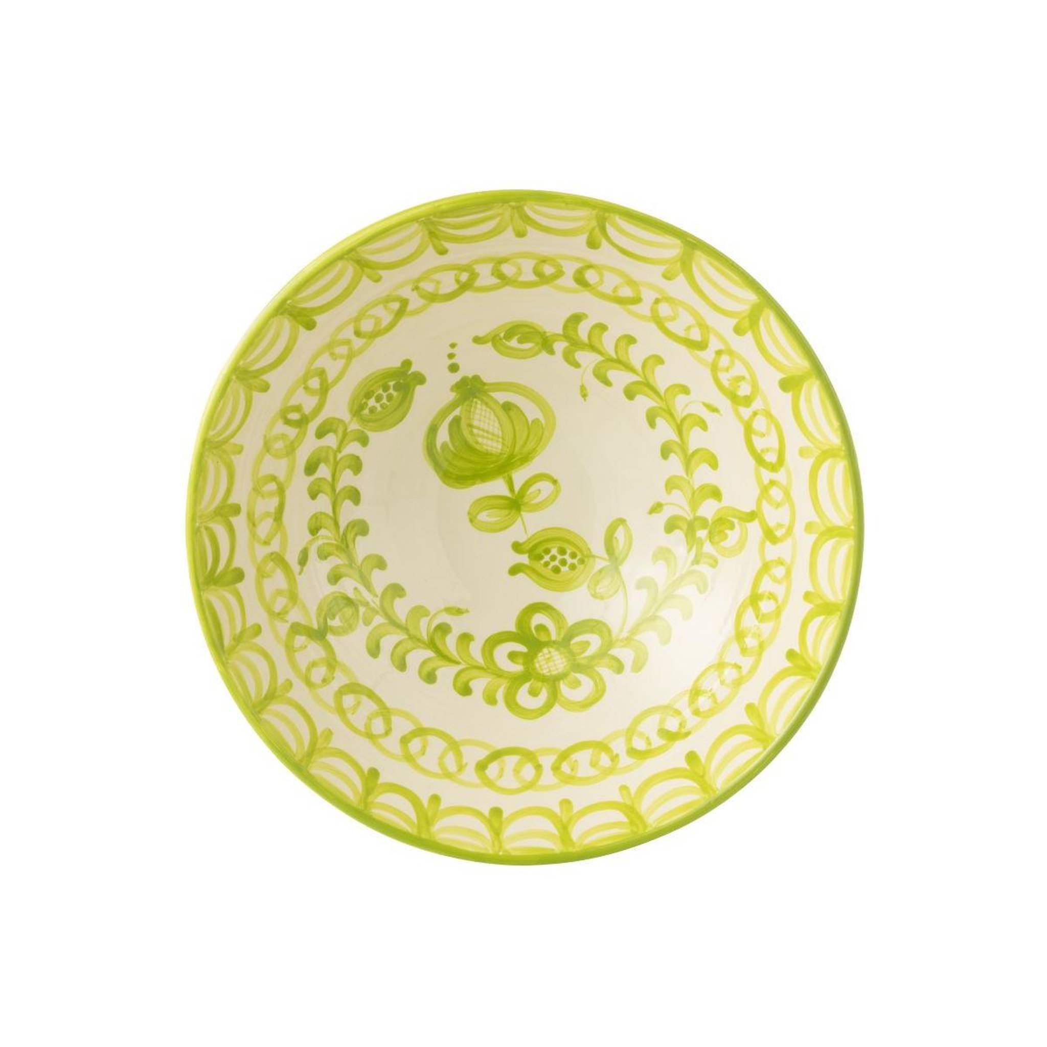 Voir la diapositive 2 : J-LINE Saladier en céramique  granada  40cm vert