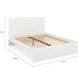 Voir la diapositive 4 : ID MARKET Lit double OMAHA avec tête de lit et sommier 140 x 190 cm blanc