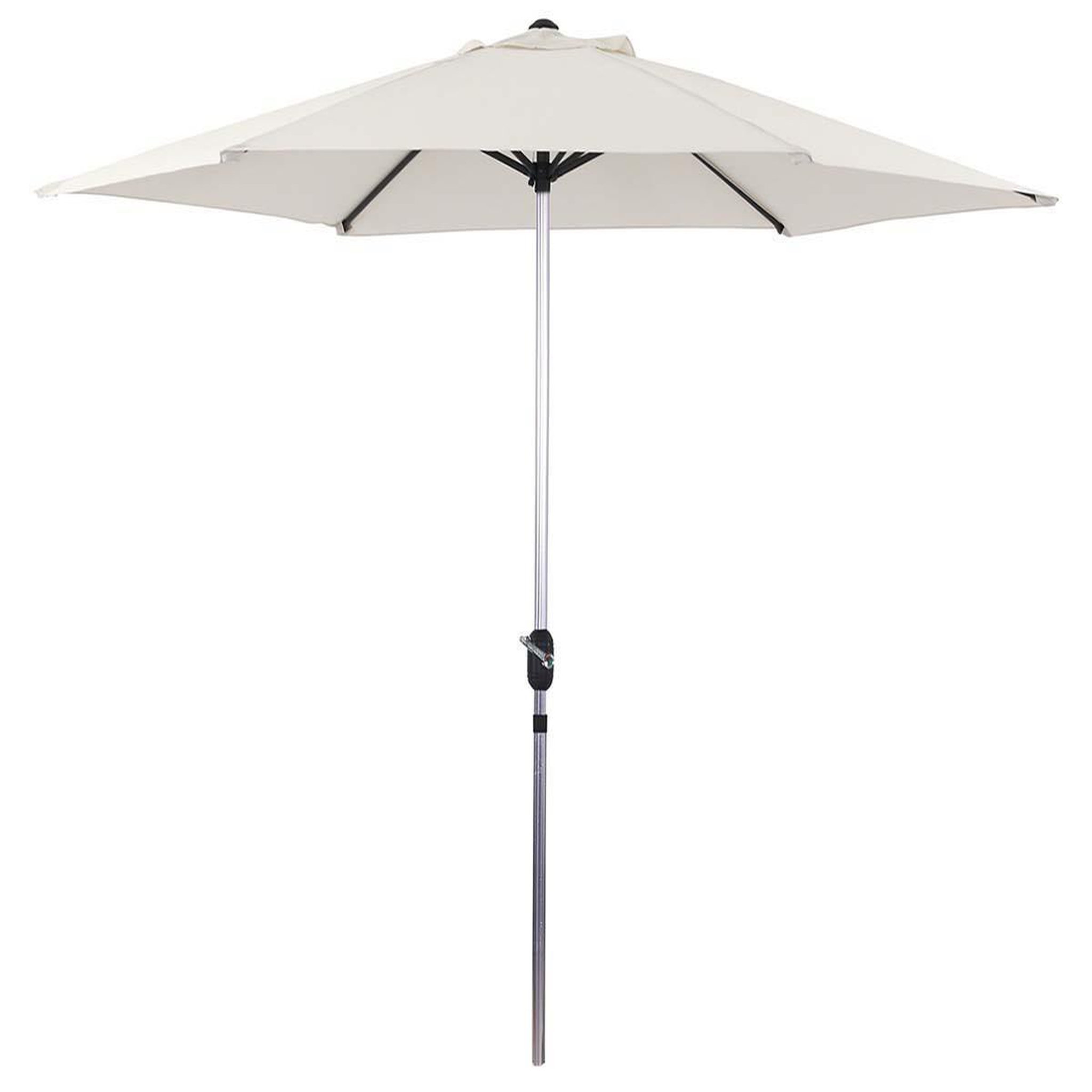 Habitat et Jardin Parasol jardin droit alu  sol  - rond - ø 3m - ecru