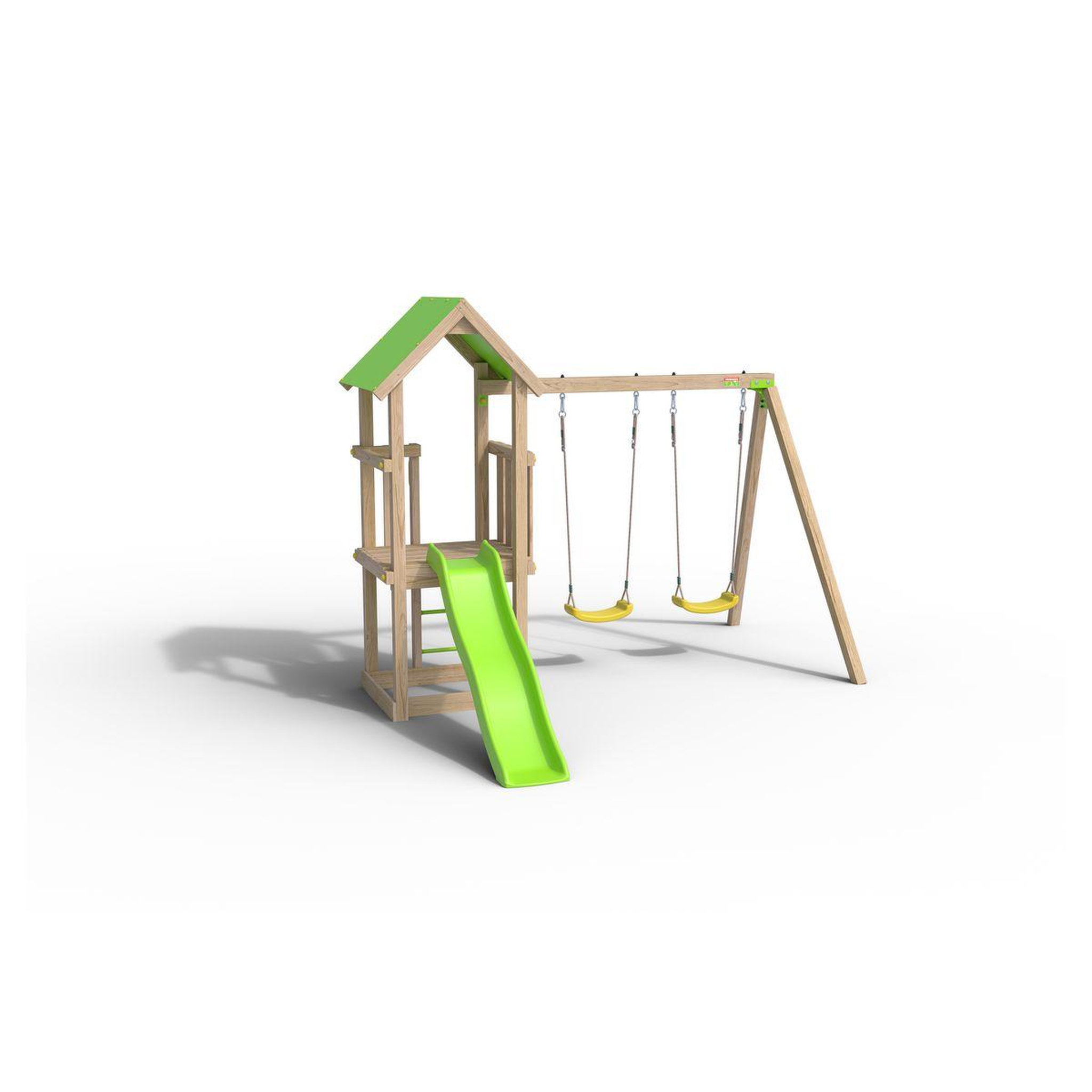 Voir la diapositive 5 : trigano Aire de jeux avec toboggan - Bois - H1,90m - EASY XPERIENCE