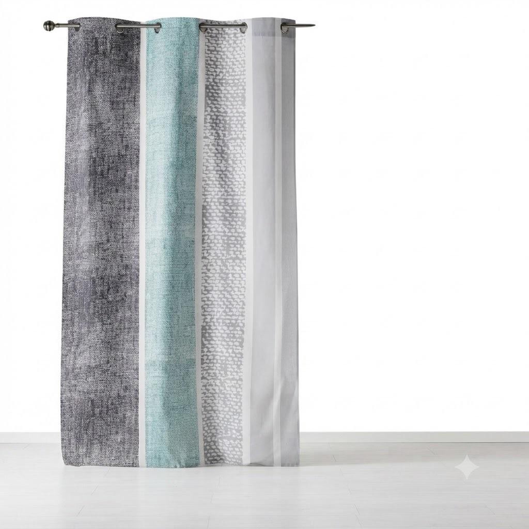 Voir la diapositive 6 : Eden Rideau a oeillets 140 x 240 cm textilio menthe
