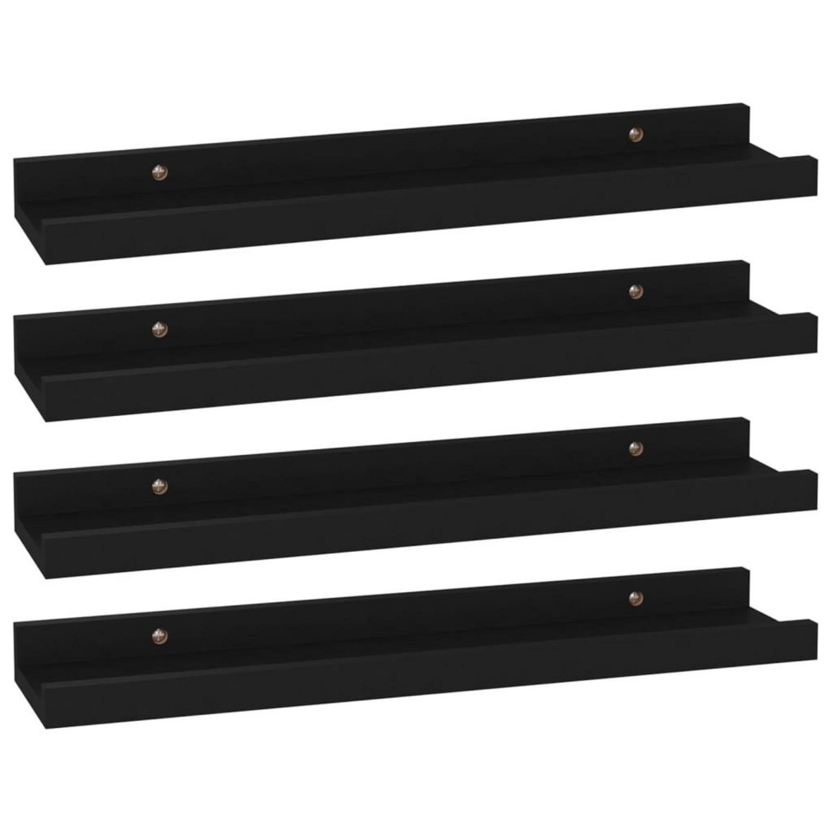 VIDAXL Etageres murales 4 pcs Noir 40x9x3 cm