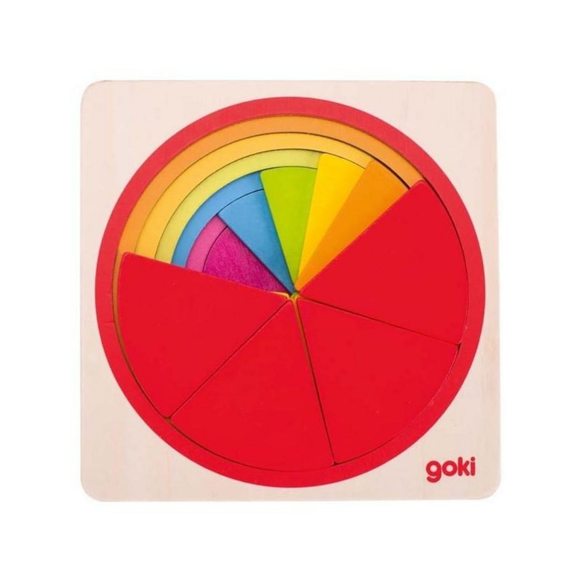 Goki GOKI Puzzle en bois les figures géométriques multicolore