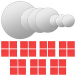 VIDAXL Ensemble de miroir mural 7 pcs Verre Rond